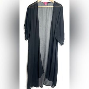 Betsey Johnson Black Sheer Cardigan Kimono